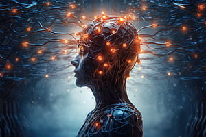 Artificial Intelligence Brain Connected, HD wallpaper
