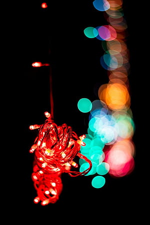 Red string light, HD phone wallpaper