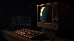 Old Computer Monitor In Darkness A Realistic 3D Render, Grunge , Texture, Graphic Texture Background And for, Old Screen, HD wallpaper