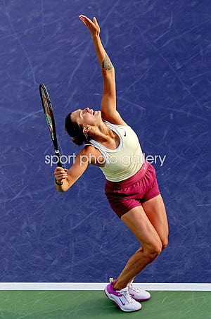 Aryna Sabalenka of Belarus serves Indian Wells 2023, HD phone wallpaper