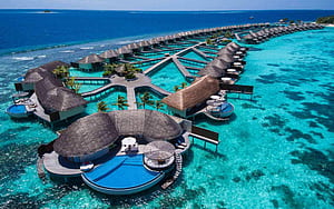 Maldives Asia Private Islands Bungalows Water Resorts In South Asia Indian Ocean :, HD wallpaper