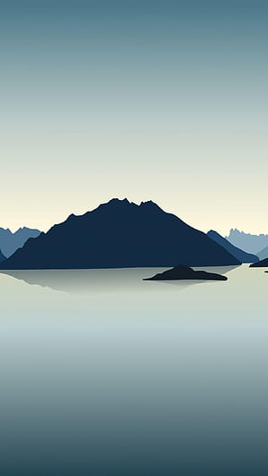 iPhone Vector Landscape Reflection, HD phone wallpaper