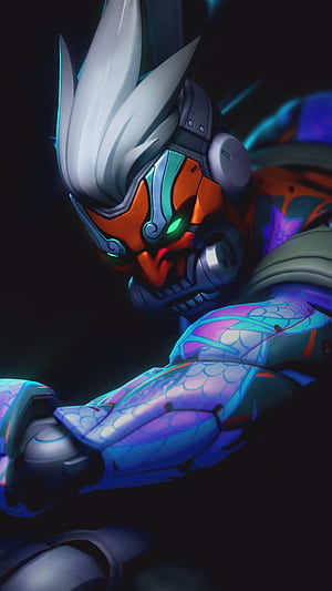 Cyber Demon Genji Overwatch 2 iPhone Phone h, HD phone wallpaper