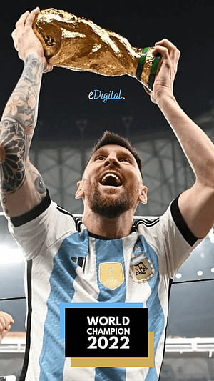 Leo Messi World Cup, Messi Lifting World Cup, HD phone wallpaper