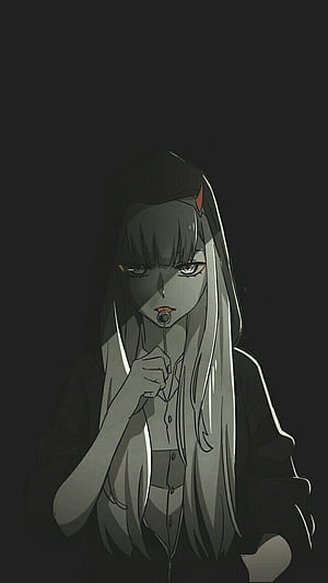 code 02.aarv, Zero Two Black, HD phone wallpaper