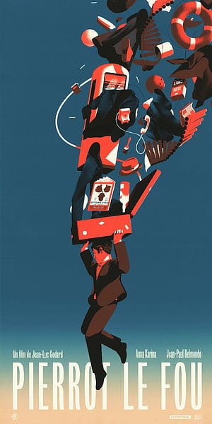 Pierrot Le Fou Luc Godard New Wave Cinema Poster Prints By Tallenge Store. Buy Posters, Frames, Canvas & Digital Art Prints. Small, Compact, Medium And Large Variants, HD phone wallpaper