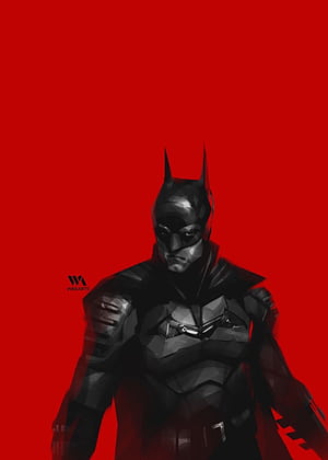 Huy Dinh Batman background series, Batman In Red, HD phone wallpaper