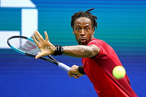 Gael Monfils France forehand US Open New York 2019, Gaël Monfils, HD wallpaper