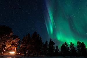 Kiruna Northern Lights Tour with grapher in Kiruna, HD wallpaper