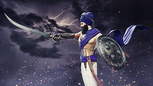 Sukhman Singh Bumrah Singh Warrior, Nihang Singh, HD wallpaper