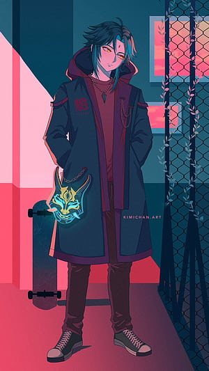 Genshin Impact Aesthetic Xiao, HD phone wallpaper