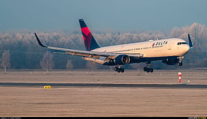 Delta Air Lines Boeing 767 300ER, HD wallpaper