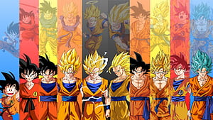 I saw that other post (1000% more awesome) and wanted something similar that could span my 4 monitors + has all of Goku's forms. Decided to just make my own. Enjoy!, Goku Meditation, HD wallpaper