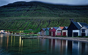 Lake Faroe Islands Natural Scenery, HD wallpaper