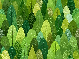 Green Forest Abstract, abstract, forest, artist, artwork, digital-art, HD wallpaper