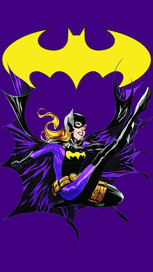 Batgirl, bat, batman, batwoman, comic, comics, dc, girl, hero, heroine, marvel, phone, HD phone wallpaper