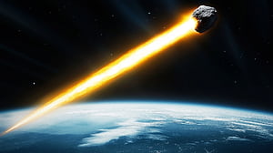 NASA Destroys Asteroid With Laser, asteroid, Earth From Space, earth, laser, HD wallpaper