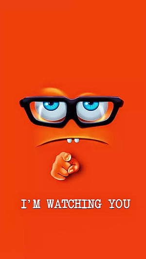 I'm Watching You, Eye's, warning, lockscreen, phone, I Am Watching You, HD phone wallpaper