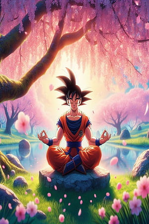 Goku Meditation, HD phone wallpaper