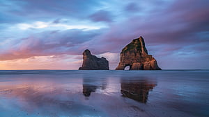 Bing : Archway Islands, Wharariki Beach, South Island, New Zealand Gallery, HD wallpaper