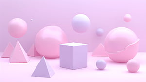 abstract geometric background, 3D Objects, HD wallpaper