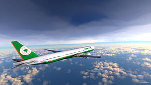 EVA AIR OLD [B 16706] W Cabin. PMDG B777 300ER For Microsoft Flight Simulator, HD wallpaper