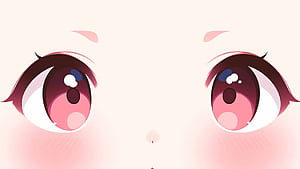 Anime Pink Eyes Close Up, HD wallpaper