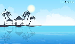 Vector Beach Vector, HD wallpaper