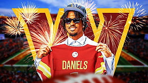 Jayden Daniels in his rookie season, HD wallpaper