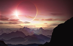 Solar Eclipse, nature, HD wallpaper