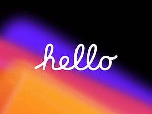 Hello , Apple Event, Gradient background, HD wallpaper